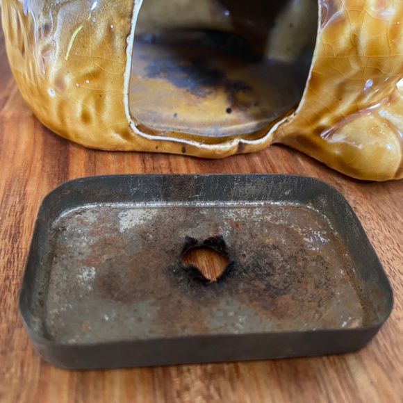 Gold Castle Porcelain Terrier Scotty Ceramic DOG Tea Candle Incense Holder Brown - Picture 10 of 10